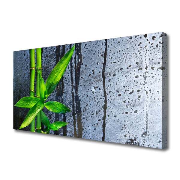 Canvas Wall art Bamboo stalks floral green