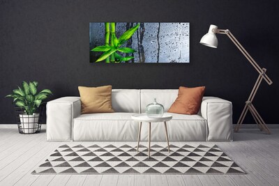 Canvas Wall art Bamboo stalks floral green