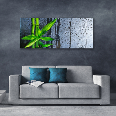 Canvas Wall art Bamboo stalks floral green