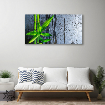 Canvas Wall art Bamboo stalks floral green