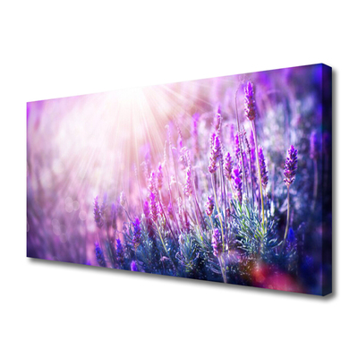 Canvas Wall art Flowers floral pink purple