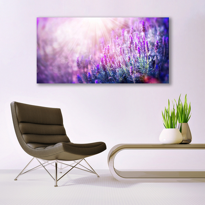 Canvas Wall art Flowers floral pink purple