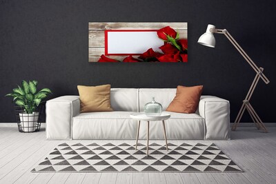 Canvas Wall art Roses floral red