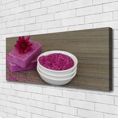 Canvas Wall art Sand soaps art pink