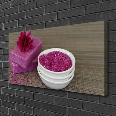 Canvas Wall art Sand soaps art pink
