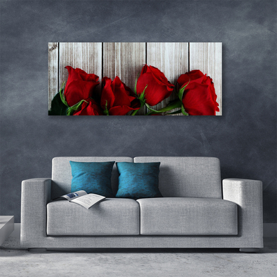 Canvas Wall art Roses floral red