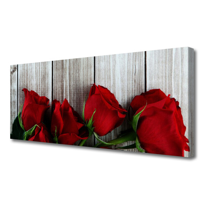 Canvas Wall art Roses floral red