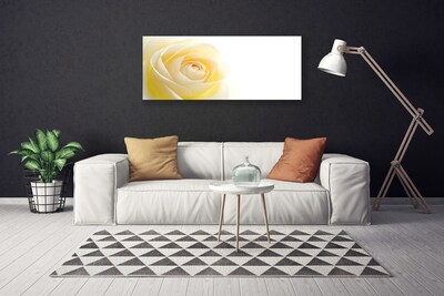 Canvas Wall art Rose floral white yellow