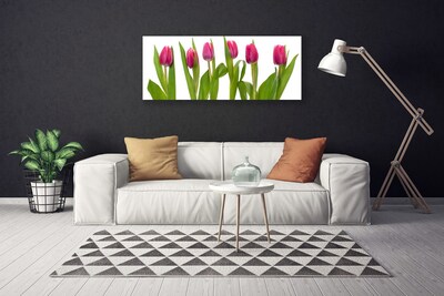 Canvas Wall art Tulips floral red