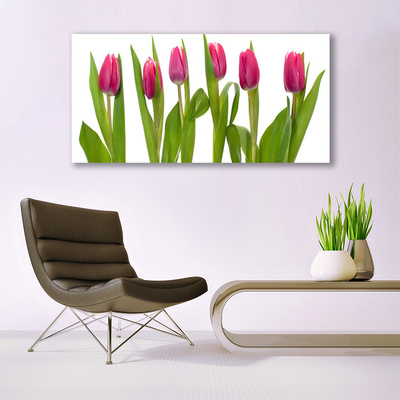 Canvas Wall art Tulips floral red