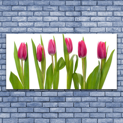 Canvas Wall art Tulips floral red