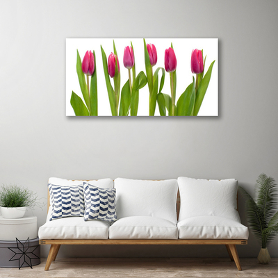 Canvas Wall art Tulips floral red