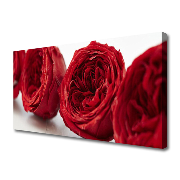 Canvas Wall art Roses floral red