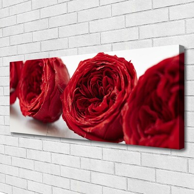 Canvas Wall art Roses floral red