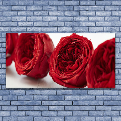 Canvas Wall art Roses floral red