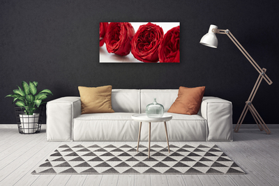 Canvas Wall art Roses floral red