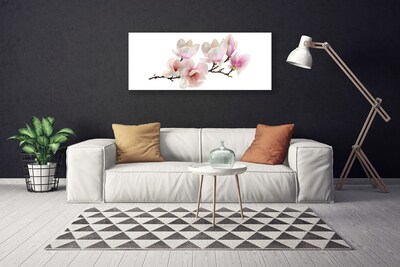 Canvas Wall art Flowers floral pink white