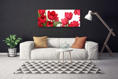 Canvas Wall art Tulips floral red