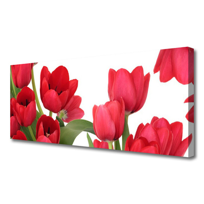 Canvas Wall art Tulips floral red