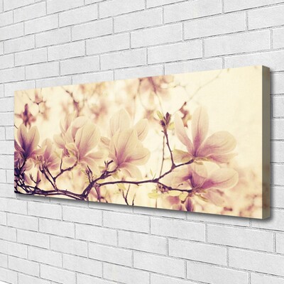 Canvas Wall art Flowers floral pink beige