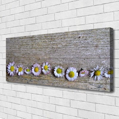 Canvas Wall art Daisy floral yellow white pink