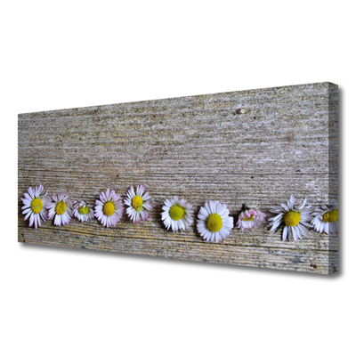 Canvas Wall art Daisy floral yellow white pink