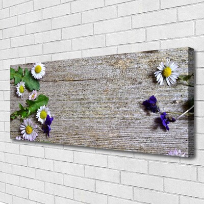 Canvas Wall art Daisy floral pink white yellow