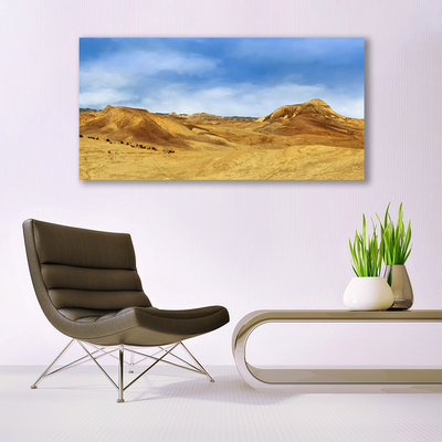 Canvas Wall art Desert landscape yellow