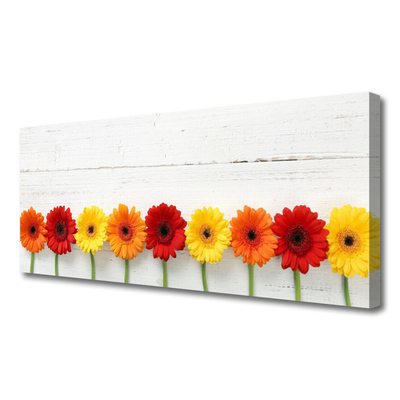 Canvas Wall art Flowers floral orange red yellow