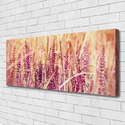 Canvas Wall art Wheat floral brown