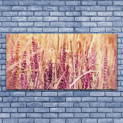 Canvas Wall art Wheat floral brown