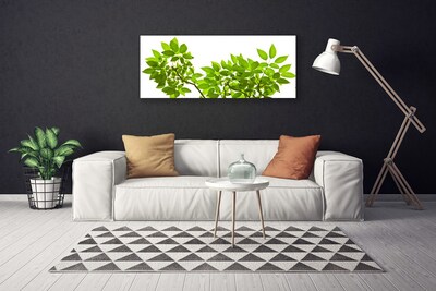 Canvas Wall art Branches leaves floral brown green