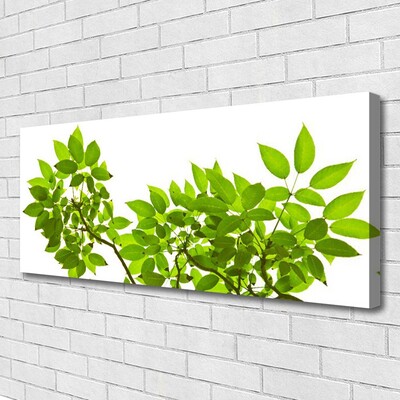 Canvas Wall art Branches leaves floral brown green