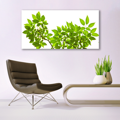 Canvas Wall art Branches leaves floral brown green