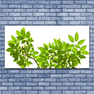 Canvas Wall art Branches leaves floral brown green