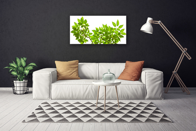 Canvas Wall art Branches leaves floral brown green