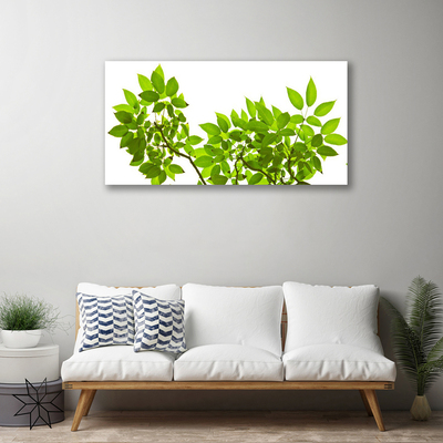 Canvas Wall art Branches leaves floral brown green