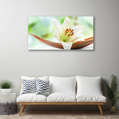 Canvas Wall art Flower floral white