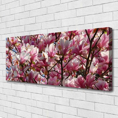 Canvas Wall art Branches flowers floral brown pink