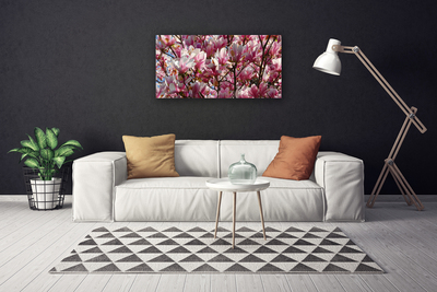 Canvas Wall art Branches flowers floral brown pink