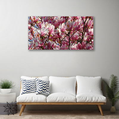 Canvas Wall art Branches flowers floral brown pink