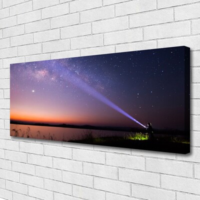 Canvas Wall art Sky sea landscape purple yellow black