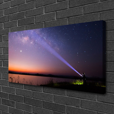 Canvas Wall art Sky sea landscape purple yellow black
