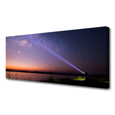 Canvas Wall art Sky sea landscape purple yellow black