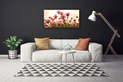 Canvas Wall art Flowers floral pink green
