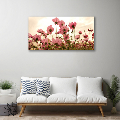 Canvas Wall art Flowers floral pink green