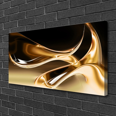 Canvas Wall art Abstract art black gold