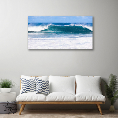 Canvas Wall art Sea landscape blue white