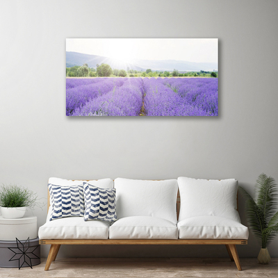 Canvas Wall art Meadow flowers nature purple