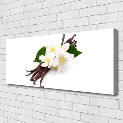 Canvas Wall art Vanilla floral brown white